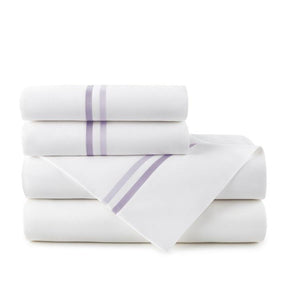 Duo Striped Sateen Flat Sheet Set